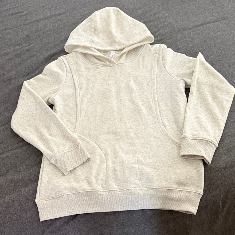 Latched Mama Heavy Nursing Hoodie - heather oatmeal